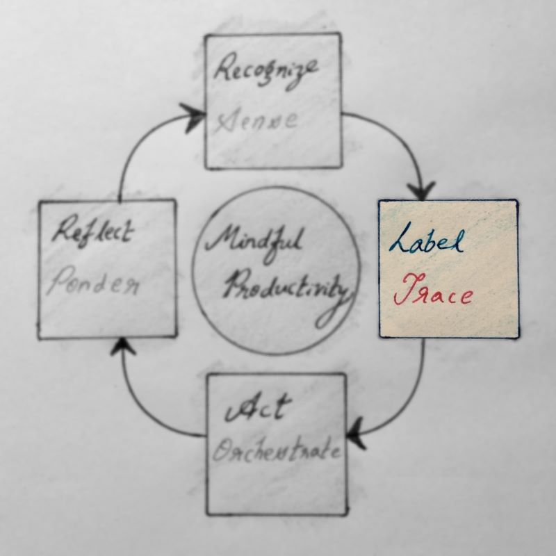 Labeling emotions is the second step to Mindful Productivity, after you have recognized your emotions.