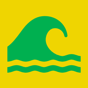 Waves icon depicting swimming in the water