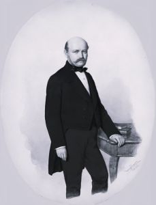 Portrait image of Dr. Ignaz Semmelweis, the Hungarian obstetrician and scientist, also known as 'Saviour of mothers'